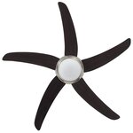 vidaXL Ventilateur de plafond orné avec lampe 128 cm Marron