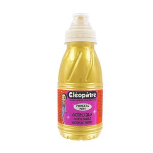 Peinture acrylique princess mérit métallique or en 250 ml cléopâtre