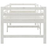 vidaXL Lit mi-haut Blanc Bois massif de pin 90x200 cm