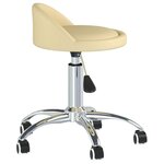 vidaXL Chaises pivotantes à manger lot de 2 crème similicuir