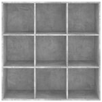 vidaXL Bibliothèque Gris béton 98x30x98 cm Aggloméré