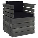 vidaXL Salon palette de jardin 8 Pièces avec coussins Bois de pin massif