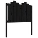 vidaXL Tête de lit Noir 96x4x110 cm Bois massif de pin