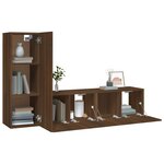 vidaXL Ensemble de meubles TV 3 Pièces Chêne marron Bois d'ingénierie