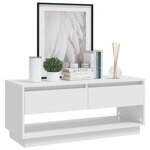 vidaXL Meuble TV Blanc 102x41x44 cm Aggloméré