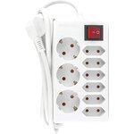 Bloc multiprise 9x avec interrupteur câble 1.4m Blanc REV
