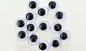 Yeux mobiles noirs ø15 mm 20 pièces