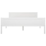 vidaXL Cadre de lit Bois de pin massif Blanc 120x200 cm