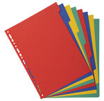 Intercalaires Carte Marbrée 220g 8 Positions - A4 - Assorties Vives - X 25 - Exacompta