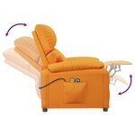 vidaXL Fauteuil électrique de massage Jaune Tissu
