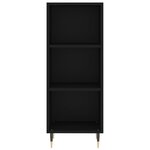 vidaXL Buffet haut Noir 34 5x34x180 cm Bois d'ingénierie