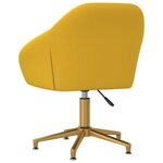 vidaXL Chaises pivotantes à manger lot de 4 jaune velours
