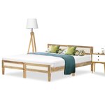 vidaXL Cadre de lit Bois de manguier massif 140 cm