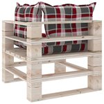 vidaXL Canapé d'angle palette de jardin avec coussins bois de pin