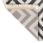 vidaXL Tapis à tissage plat d'extérieur 115x170 cm Noir et beige clair
