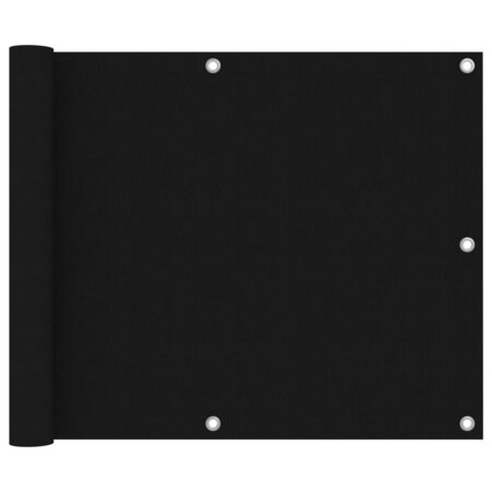 vidaXL Écran de balcon Noir 75x500 cm Tissu Oxford