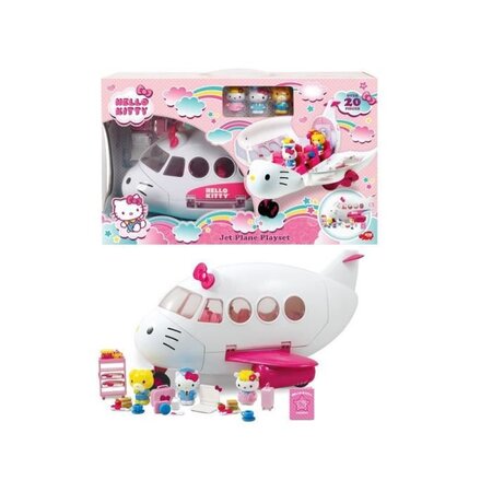 Hello kitty playset avion avec 3 figurines et accessoires