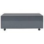 vidaXL Table basse Gris brillant 100 x 100 x 35 cm