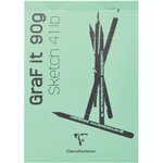 Bloc graf'it bleu turquoise a6 80f uni 90g clairefontaine
