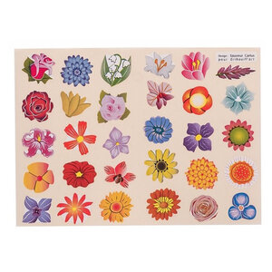 120 gommettes Fleurs