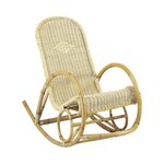 Fauteuil rocking en manau et moelle de rotin naturelle tipi