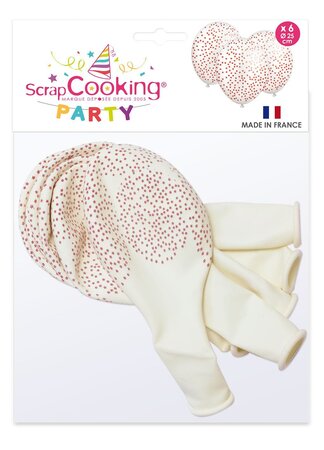 Ballons de baudruche gonflables Etoile 6 p. - Scrapcooking Party