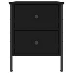 vidaXL Table de chevet noir 40x42x50 cm bois d’ingénierie