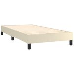 vidaXL Sommier tapissier avec matelas et LED Crème 80x200cm Similicuir
