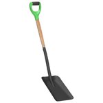 vidaXL Pelle de jardin avec poignée en D Acier et bois dur