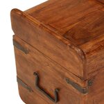 vidaXL Coffre de rangement 2 Pièces Bois d'acacia solide et finition miel