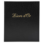 Livre D'or Balacron Avec Titre 140 Pages Blanches - 21x19 Cm Vertical - Couleurs Assorties - X 5 - Exacompta