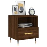 vidaXL Table de chevet chêne marron 40x35x47 5 cm bois d’ingénierie