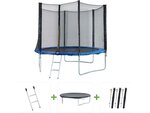 Trampoline "Joycy" - Ø 3 05 m - Avec Filet + échelle + couverture + kit d'ancrage