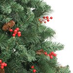 vidaXL Sapin de Noël artificiel avec pommes de pin et baies 240 cm