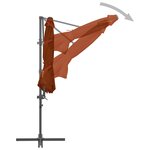vidaXL Parasol déporté avec mât en acier Terre cuite 300 cm