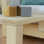 Table de chevet à fixer sur le lit - Gris - 43 x 32 x 41 cm