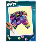 CreArt - grand - Zebre - Ravensburger - Coffret complet - Peinture au numéro Adulte - Des 12 ans