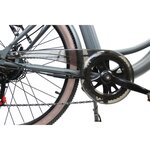 Vélo de ville électrique 26'' - Surpass - 6 vitesses Shimano - Freins a disque - 10 Ah - Gris