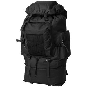 vidaXL Sac à dos en style d'armée XXL 100 L Noir