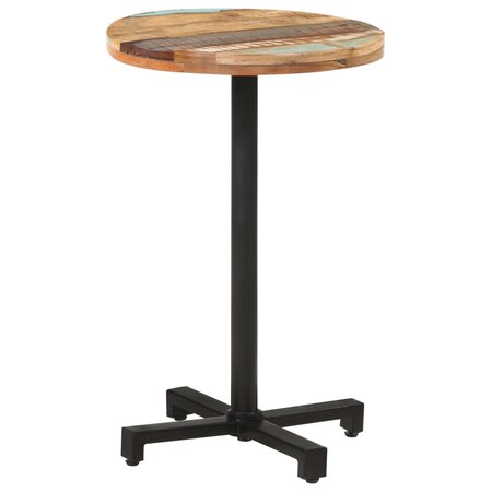 vidaXL Table de bistro Ronde Ø50x75 cm Bois de récupération massif