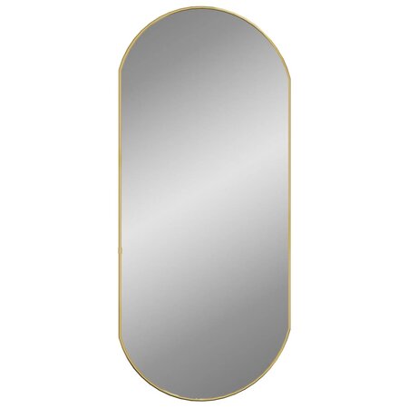 vidaXL Miroir mural Doré 90x40 cm Ovale