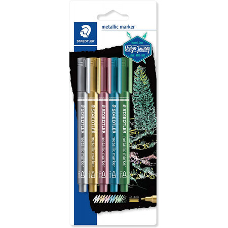 Etui 5 feutres staedtler metallic marker