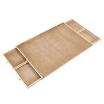 HI Table de puzzle avec 4 tiroirs 76x57x4 5 cm Bois