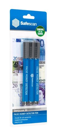Lot de 3 Marqueurs détecteur de faux billets SAFESCAN