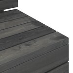 vidaXL Salon palette de jardin 6 Pièces Bois de pin massif Gris foncé