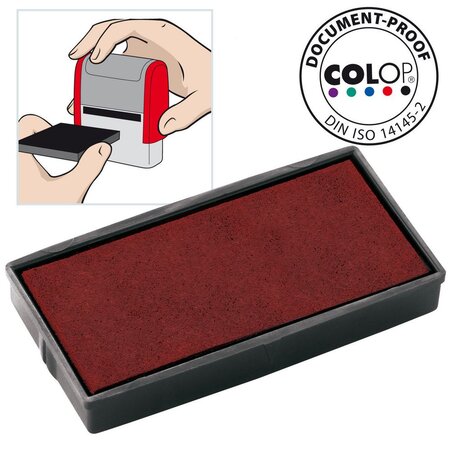 Cassette d'encre pré-encrée E/30 pour timbre automatique Printer 30 - Rouge (paquet 2 unités)