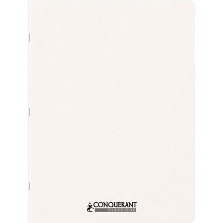 Cahier piqûre 96 pages seyès 90 g  couverture personnalisable  format 24 x 32 cm CONQUERANT
