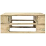 vidaXL Pouf palette de jardin vert bois de pin imprégné
