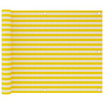 vidaXL Écran de balcon Jaune et blanc 75x300 cm PEHD