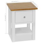 vidaXL Tables de chevet 2 Pièces 36x30x47 cm Bois de chêne massif